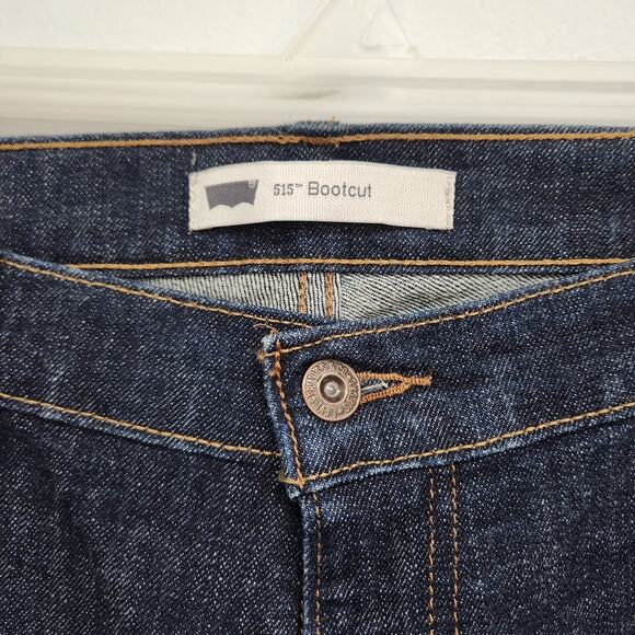 Levis 515 Boot Cut Jeans Women’s SIZE 16 Dark Wash Casual Preppy - Picture 3 of 12